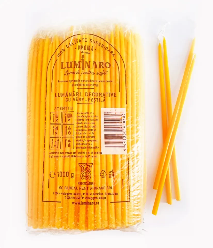 Lumanari cu varf tip festila, 1000 gr